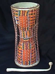 Kente Cloth Talking Drum - GanaKente Cloth Talking Drum - Gana  