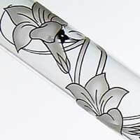 Hall Crystal Glass Flute - #11201 C Piccolo - White Lily