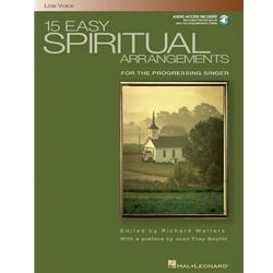 15 Easy Spiritual Arrangements for the Progressing Singer - Low Voice Book and CD