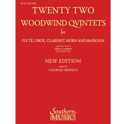 22 Woodwind Quintets - Complete Set with Score