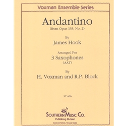 Andantino Op. 133, No. 2 - Saxophone Trio