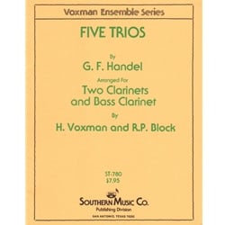 5 Trios - Clarinet Trio (2 Clarinets and Bass Clarinet)