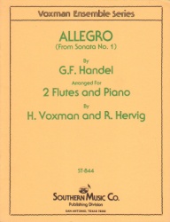Allegro from Sonata No 1 - Flute Duet and Piano