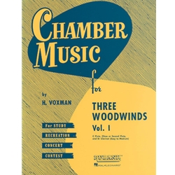 Chamber Music for 3 Woodwinds, Vol. 1 - Flute, Oboe (or Flute), and Clarinet