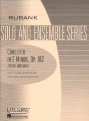 Concerto in E Minor, Op. 102 - Alto Sax and Piano