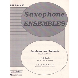 Sarabande and Badinerie - Saxophone Quartet (AATB)