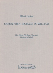 Canon for 4 - Flute, B-flat Bass Clarinet, Violin and Cello (Parts)