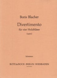 Divertimento (Parts) - Flute, Oboe, Clarinet, and Bassoon