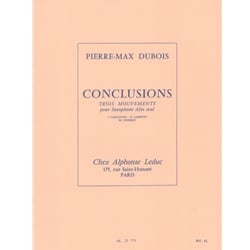 Conclusions - Solo Alto Saxophone