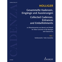 Collected Cadenzas, Entrances, and Embellishments for Oboe Concertos of the Baroque and Classical Era, Vol 1: Solo Concertos