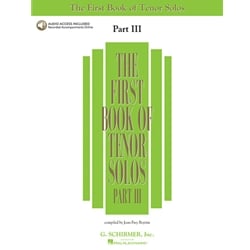 First Book of Tenor Solos, Part 3 - Book with Audio Access