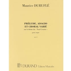 Prelude Adagio and Variations on Veni Creator  - Organ