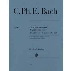 Gamba Sonatas, Wq 88, 136, and 137 - Viola and Piano