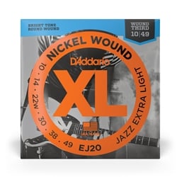 D'Addario EJ20 Nickel Wound 10-49 Jazz Extra Light Electric Guitar Strings