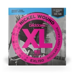 D'Addario EXL150 Regular Light 10-46 12-String, XL Nickel Electric Guitar Strings