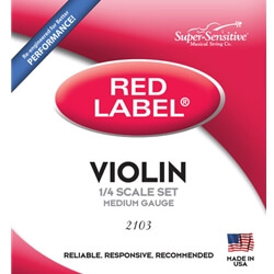 Super-Sensitive Red Label 1/4 Violin String Set