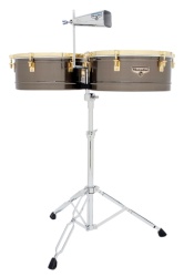 LP Matador M257-BNG 14" & 15" Timbales - Brushed Nickel/Gold Tone