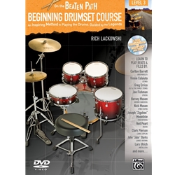On the Beaten Path: Beginning Drumset Course Level 3 (Bk/CD/DVD)