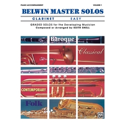 Belwin Master Solos Clarinet: Easy, Vol. 1 - Piano Accompaniment