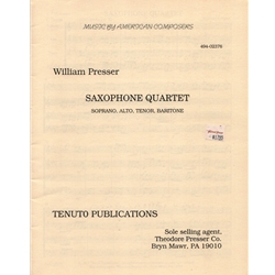 Saxophone Quartet - Score and Parts