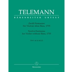 12 Fantasias for Violin without Bass, TWV 40: 14-25 - Violin Unaccompanied