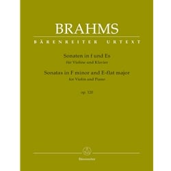 Sonatas in F Minor and E-flat Major, Op. 120 - Violin and Piano
