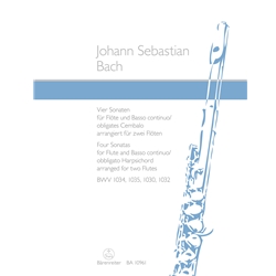 4 Sonatas, BWV 1034, 1035, 1030, 1032 - Flute Duet