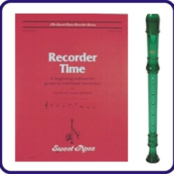 Green Cantos Recorder & Recorder Time Book