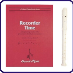 White Tudor Recorder & Recorder Time Book