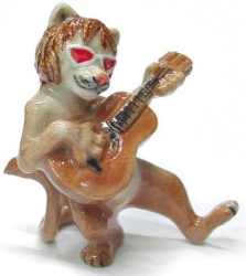 Lion with Guitar Mini Figurine