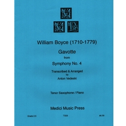 Gavotte from Symphony No. 4 - Tenor Saxophone or Soprano Sax and Piano