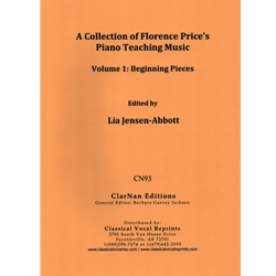 Collection of Florence Price's Piano Teaching Music Volume 1 : Beginning Pieces