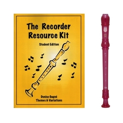Yamaha 3-pc Pink Recorder & Recorder Resource Kit Book
