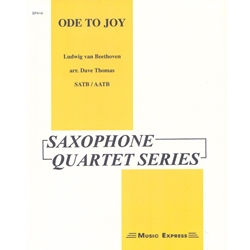 Ode To Joy - Saxophone Quartet (S/AATB)