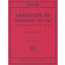 Variation XII "B.G.N." from Enigma Variations - Cello Quintet