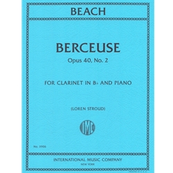 Berceuse, Op. 40, No. 2 - Clarinet and Piano