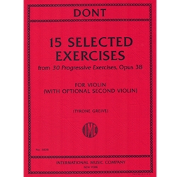 15 Selected Exercises from 30 Progressive Exercises, Op. 38 - Violin (with Opt. 2nd Violin)