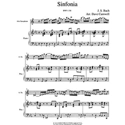 Sinfonia, BWV 156 - Alto Saxophone and Piano