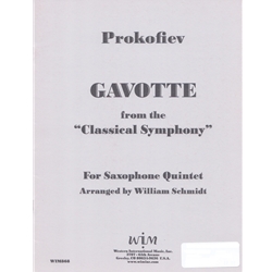 Gavotte from the "Classical Symphony" - Saxophone Quintet (SAATB)