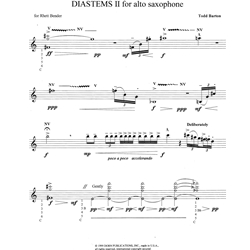 Diastems II - Alto Saxophone Unaccompanied