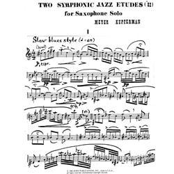 2 Symphonic Jazz Etudes - Alto Saxophone Unaccompanied