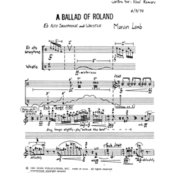 Ballad of Roland - Alto Saxophone Unaccompanied