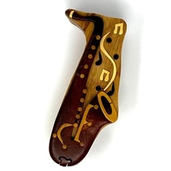 Wooden Tenor Saxophone Puzzle Box