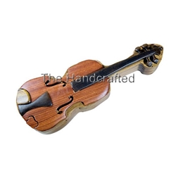 Wooden Violin Puzzle Box