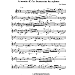 Arioso - Sopranino Saxophone Unaccompanied