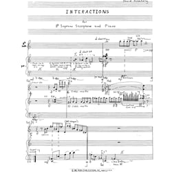 Interactions - Soprano Saxophone and Piano