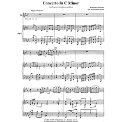 Concerto in C Minor - Soprano Sax and Piano