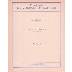 Largo et Vivace (Classiques No. 109) - Alto Saxophone and Piano