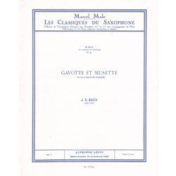 Gavotte et Musette from Keyboard Suite No 6 - Alto Saxophone and Piano
