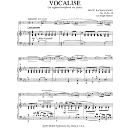 Vocalise - Soprano Sax and Piano